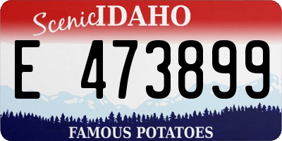 ID license plate E473899