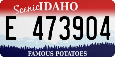 ID license plate E473904