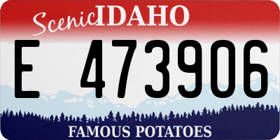 ID license plate E473906