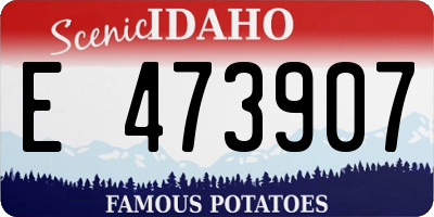 ID license plate E473907