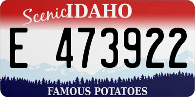 ID license plate E473922