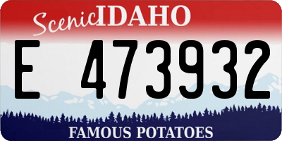 ID license plate E473932