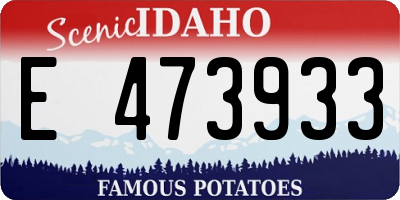 ID license plate E473933