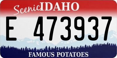 ID license plate E473937