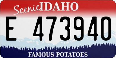ID license plate E473940