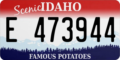 ID license plate E473944