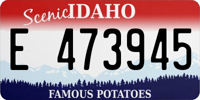 ID license plate E473945