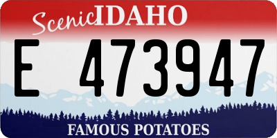 ID license plate E473947