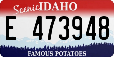 ID license plate E473948