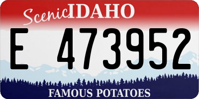 ID license plate E473952