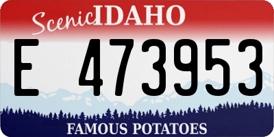 ID license plate E473953