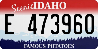 ID license plate E473960