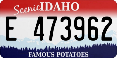 ID license plate E473962