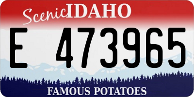 ID license plate E473965
