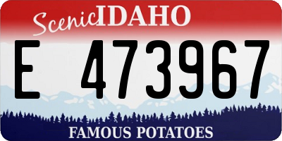 ID license plate E473967