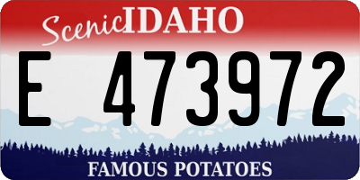ID license plate E473972