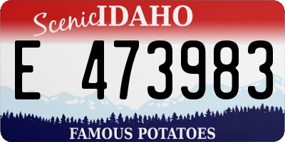 ID license plate E473983