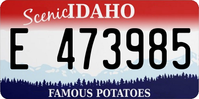 ID license plate E473985