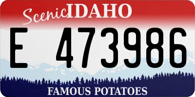 ID license plate E473986