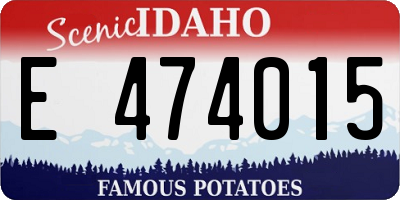 ID license plate E474015