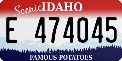 ID license plate E474045