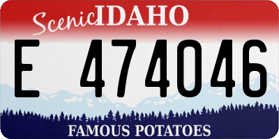 ID license plate E474046