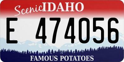 ID license plate E474056