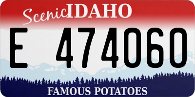 ID license plate E474060