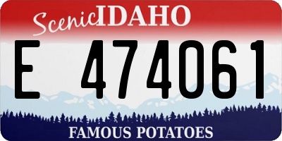 ID license plate E474061