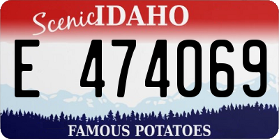 ID license plate E474069
