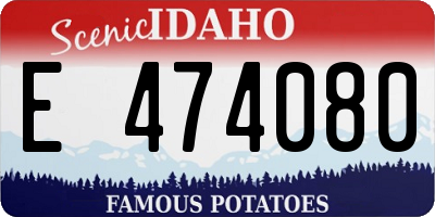 ID license plate E474080