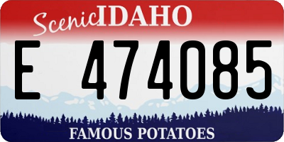 ID license plate E474085