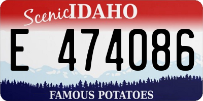 ID license plate E474086
