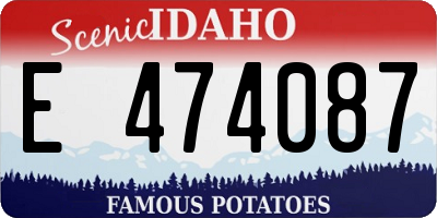 ID license plate E474087