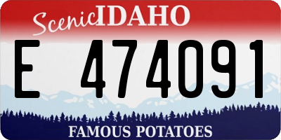 ID license plate E474091