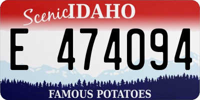 ID license plate E474094