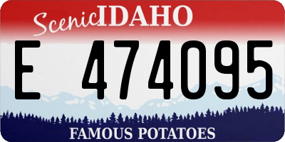 ID license plate E474095