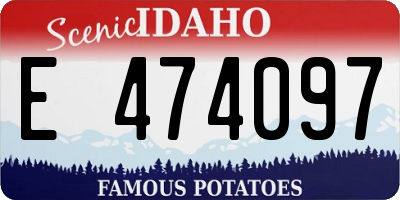 ID license plate E474097