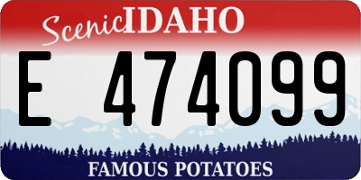 ID license plate E474099