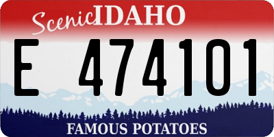 ID license plate E474101