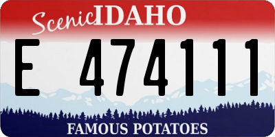 ID license plate E474111