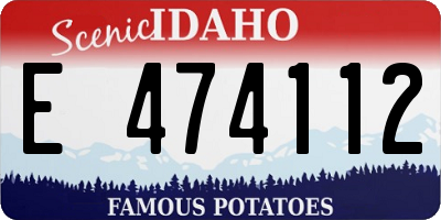 ID license plate E474112