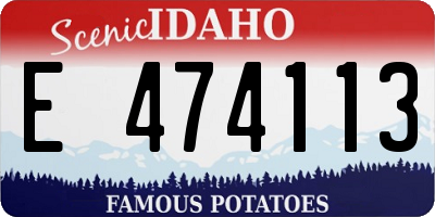 ID license plate E474113