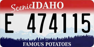 ID license plate E474115