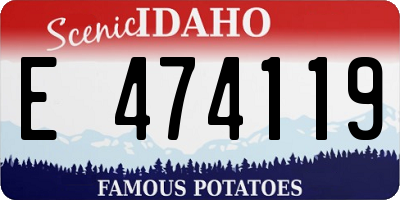 ID license plate E474119