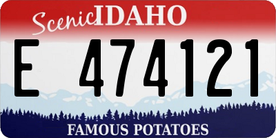 ID license plate E474121