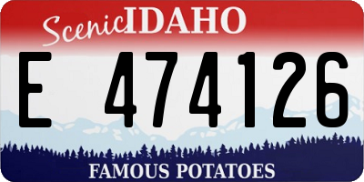ID license plate E474126