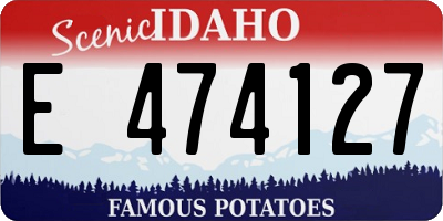 ID license plate E474127