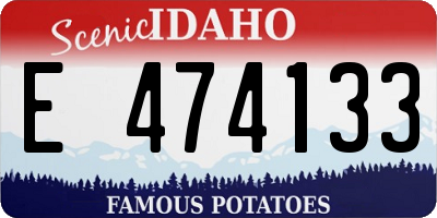 ID license plate E474133