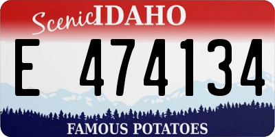 ID license plate E474134